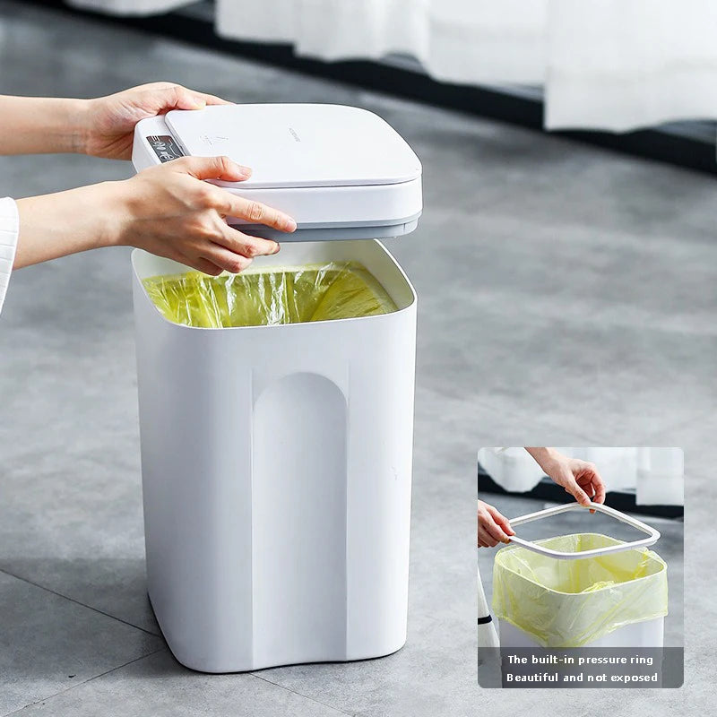 12-16L Smart Trash Can Automatic Sensor Dustbin Electric Waste Bin Waterproof Wastebasket For Kitchen Bathroom Recycling Trash