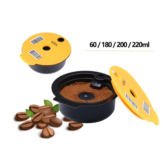 Wiederverwendbare Kaffeekapsel-Pads für BOSCH-s Maschine Tassimo Espresso, nachfüllbare Kaffeefilter, Pod-Silikondeckel, 60/180200/220 ml